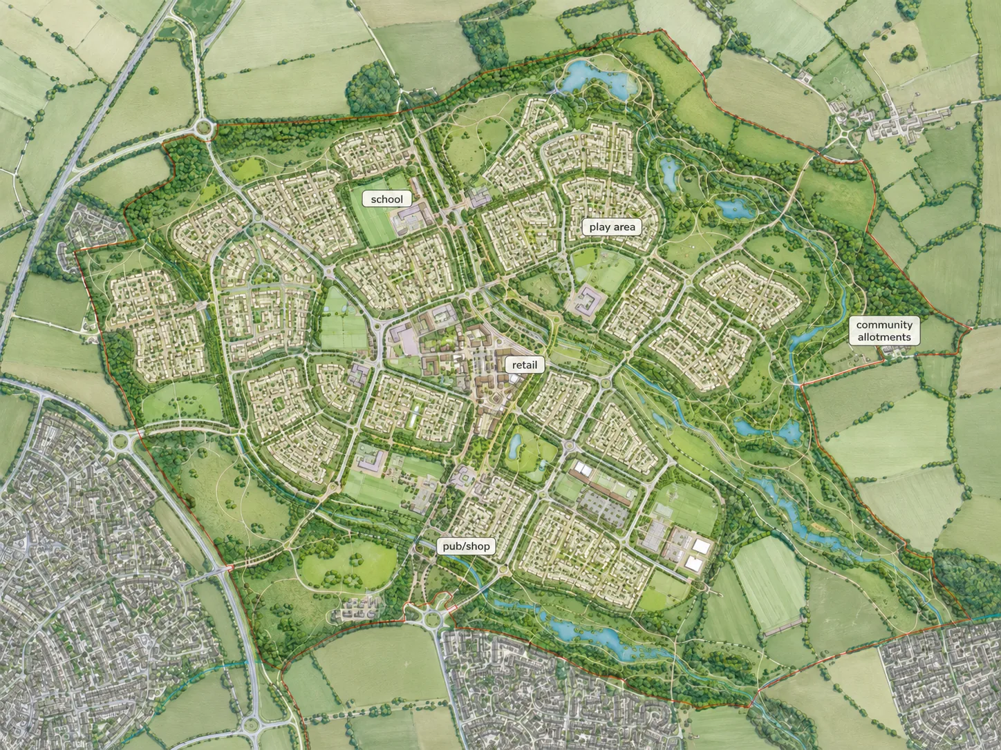 Boyd Park labelled masterplan